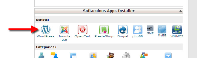 Installing wordpress with softalicious