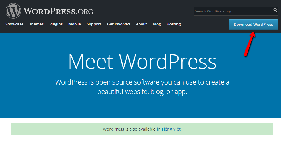 wordpress.org homepage