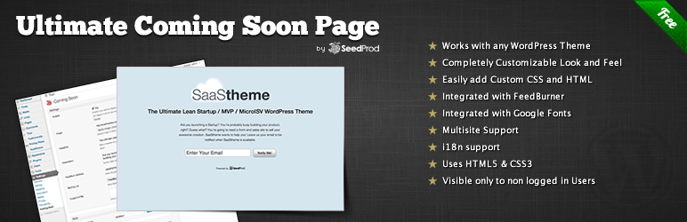 Ultimate Coming Soon Page Plugin For WordPress